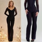 House Of CB  Avalon pants NWOT size L black mesh‎ Photo 1