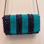 Anthropologie Striped Beaded Clutch Photo 0