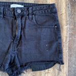 Talula  Black Denim Cutoff High Rise Shorts Size 27 Photo 10