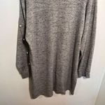 ZARA  Tunic Sweater Heather Gray Pearl Button Sleeves Photo 9