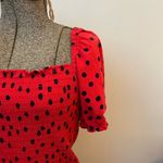 Anthropologie Dolan Polka Dot Smocked Puff Photo 5