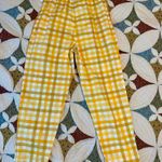 Anthropologie  SFW Jolie Yellow Gingham Tapered Pants cottagecore NWT Photo 2
