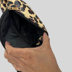 Leopard Print Adjustable Waist Fanny Pack With Zipper Closure & Black Strap Photo 2