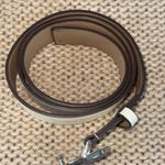 Michael Kors white belt with silver buckle Photo 1