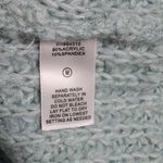 Cyrus Evolution by  Cable Knit Balloon Sleeve Pullover Sweater Brgtn Blue M New Photo 6