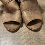 Free People  Effie Block Heel sandal in taupe leather Photo 3