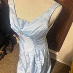 Powder Blue Prom Dress Princess Cinderella sz 6/8 Baylia designs Y2K Taffeta Photo 3