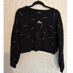 y2k/hype EVISU glitter logo cropped sweatshirt Black Size undefined Photo 1