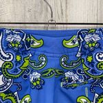 EP Pro Golf Skort Womens 2 Blue Green Paisley Print Side Zip Pockets Photo 4