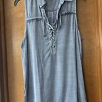 Rock & Republic New Sleeveless Shirt Blouse Size M Lace Up Neck Photo 0