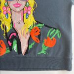 ZARA  Women’s Oversized Pop Art Graphic Icon Sweatshirt Gray/Multi Size L NWOT Photo 12