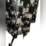 Spiritual Gangster  Maya Kimono One Size Black White Floral Tie Front Robe Duster Photo 5