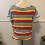 SheIn Colorful Striped Knit Ruffle Sleeve Sweater L Photo 1