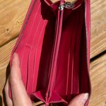 Cartier Authentic  zip around long wallet red silver leather luxury Photo 6