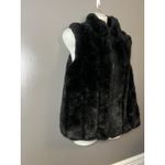 Valerie Stevens Vest Womens Small Medium Black Faux Fur Zip Lined Sleeveless Photo 1
