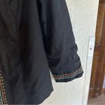 Sarah Spencer Black Linen Beaded Blazer Women’s 12 Shirt Boho Photo 4