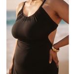 Anthropologie Celandine Ruched Open-Back Halter Midi Dress Size L By  Photo 2