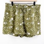 Calypso St. Barth Shorts Size Extra Large Olive Green Paperbag Pull On Pockets Photo 0