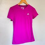 Adidas climalite workout short sleeve performance athletic tee pink small Photo 1