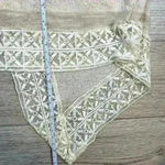 Free People  Tan V-Neck Long Sleeve Top Size M Photo 7