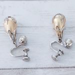 Vintage Screw On Earrings Stylish Faux Pearl Dangle Photo 3