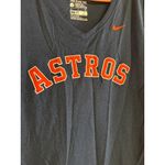 Nike Womens Astros Dri-Fit Tee Athletic Cut V-Neck Navy S MLB Genuine Merchandis Photo 2