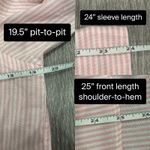 VTG 70s L.L. Bean Pink White Striped Button Down Shirt Utility Heritage Small Photo 8