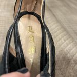 L.A.M.B. black leather sandals open toe made in Brazil Photo 6