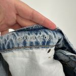 American Eagle  Outfitters Light Wash Cotton Ripped Skater Short Women's Size 6 Photo 5