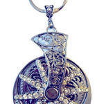 Cowboy Boot Spur XXL Key Chain Pendant Silver Photo 0