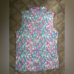 Puma Cloudspun Three Brush Sleeveless Golf Polo in Bright White/Mauve Pop Large Photo 8