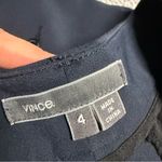 Vince  Women’s Navy Blue Tapered Cropped Ankle Dress Pant Trousers Size 4 Pockets Photo 3