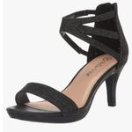 Bella Vita  Women's Everly Heeled Black Glitter Sandal, S99 Photo 6