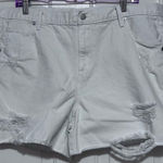 Mossimo Denim Women's White Boyfriend Midi Mi Photo 0