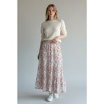 Anrabess Women's Tiered Maxi Skirt Size XL Multicolor Floral NWT Photo 10