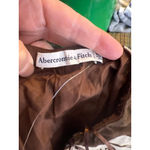 Abercrombie & Fitch Linen Blend Cutout Maxi Dress Brown Floral Print Polka Dot T Photo 6