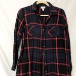 Isabel Maternity  Blue Red Plaid Button Down Shirt Womens XS Fall Flannel Casual Photo 0