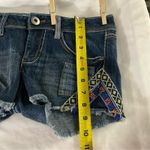 Mudd Jeans Aztec Distressed Denim Shorts 3 Boho Festival Southwestern Tribal Photo 6