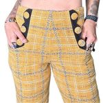 Unique Vintage  High Waisted Cropped Pants Plaid 90s Style Punk in Yellow 5X/26 Photo 0
