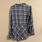 Lucky Brand  Navy and White Checkered Shirt Photo 2