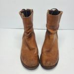 Frye Carmen Women's Tan Short Boots US 10 B Heels Back Lace Ankle Booties Photo 3
