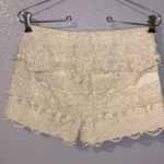 Whispers cream crochet layered lace shorts Size M Photo 2