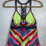 Title Nine Women S Multi Colored Tankini Swim Top Racerback Padded Beach Summer Photo 3