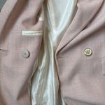 ZARA DOUBLE BREASTED LONG BLAZER DRESS PINK XS Photo 12