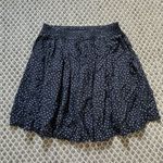 Brandy Melville  Polka Dot Mini Skirt Small One Size Navy Blue Photo 3