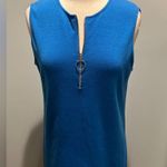 St. John cobalt blue wool blend sleeveless knit shift dress size 10 Photo 2