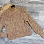 American Eagle Nwt  brown knit balloon‎ sleeve sweater mock neck Photo 0