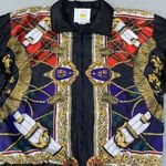 South Harbour NWT Vintage 90s  Greek Black Zip Up Bomber Windbreaker Jacket Photo 2