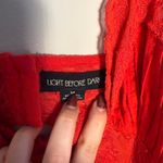 Light Before Dark size S red slip style mini dress with lace and an open back Photo 4