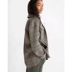 Madewell Bonded Flannel Shirt-Jacket in Cohancy Plaid Medium EUC Photo 12